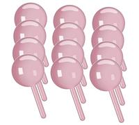 TOPPERFUN 12 Piezas Almacenamiento de la caja de embalaje contenedores de almacenamiento bocadillo expositor de piruletas botella de plástico para dulces el plastico rosa