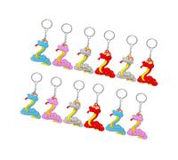 TOPPERFUN 12 Piezas llavero serpiente dijes para bolsos de mano estatuilla de serpiente china encanto de serpiente Keychains para mujeres globo de serpiente bien llaveros Acero inoxidable