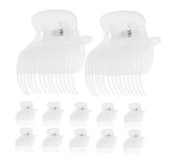 TOPPERFUN 12 Pinzas para Rulos Calientes de Plástico Transparentes Protección Térmica para Estilistas y Uso Doméstico Adecuadas para Todo Tipo de Cabello y Peinados Rápidos