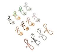 TOPPERFUN 12 Prendedores De Aleación Forma De Estetoscopio, Multicolor, Accesorios Para Parteras y Enfermeras En Centros Médicos