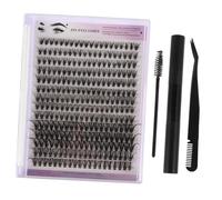 TOPPERFUN 1juegos Pestañas Postizas con Adhesivo para Extensiones Pinzas para Pestañas y Herramientas Kit para Uso Doméstico para Aplicar Individuales Casa