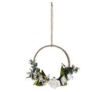 TOPPERFUN 1pieza Guirnalda de Lirios Artificiales de Color Claro Adorno Colgante Decorativo para Puerta Guirnalda Floral Realista para Decoración de Pared y Bodas Elegante Ornamento de