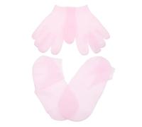 TOPPERFUN 2 Guantes y Calcetines Hidratantes de Gel para Manos y Pies Cuidado y Reparador para Mujeres Rosa y Uso Diario