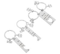 TOPPERFUN 2 Pares de Llaveros para Casa Nueva de Acero Inoxidable Obsequio para Inauguración de Hogar Llavero para Diseño Compacto y Resistente Adecuado para Nuevos Propietarios y