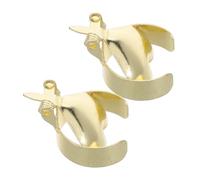 TOPPERFUN 2 Piezas apagavelas Unico automático Mecha se apaga matacandelas extinguiendo apagavelas de Metal extintor de Accesorios de Velas Herramienta apagallamas Dorado
