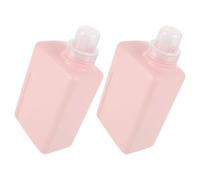 TOPPERFUN 2 Piezas Botellas Cuadradas Recargables con Dispensador para Gel Jabón y Suavizante Envases de Plástico Herméticos para Baño y Lavandería
