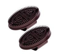 TOPPERFUN 2 Piezas Cepillo Masajeador Portátil Color Café para Raspado Corporal Profundo Relajación Total de Cuello Espalda Hombros Pies Piernas y Pantorrillas