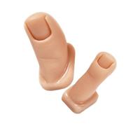 TOPPERFUN 2 piezas Dedos Silicona para Practicar Uñas Acrílicas Realistas Pies Falsos para de Uñas y Escultura y Flexible para Entrenamiento de Manicura