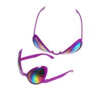 TOPPERFUN 2 Piezas Gafas Extraterrestres Gafas De Sol Divertidas Accesorios Adulto Sorbo Apoyos De De Fotos Divertido Disfraz Alienígena Trajes Alienígenas Educación Física Púrpura