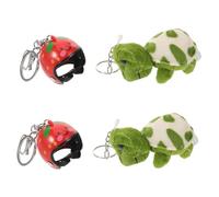 TOPPERFUN 2 piezas Llavero Tortuga de Peluche Suave con Casco Encanto Animal para Bolsos Mochilas y Llaves de Coche Regalo Original con Diseño Marino