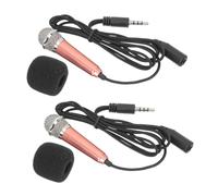TOPPERFUN 2 Piezas Mini Micrófono Hogar Micrófono para Cantar Accesorios para Cantar De Mano Tipo Auricular para Teléfono para Karaoke Casa