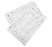 TOPPERFUN 2 Piezas Tapete de Mesa para Practicar Uñas de Tapete de Silicona para Entrenamiento de Manicura para Practicar Uñas Espacio de Trabajo del Artista Exhibir