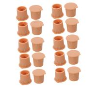 TOPPERFUN 20 Piezas Tapa para Agujeros de Barandilla de Piscina de PVC Marrón Resistente al Clima y Rayos UV, Instalación sin Costuras para Seguridad Mascotas en Exteriores