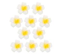TOPPERFUN 24 Pinzas Pelo Flores de Plumeria Hawaianas de 9 CM Accesorio Tropical de EVA Liviano para Playa Fiestas y Vacaciones Clips Cabello Femenino 24 Unidades