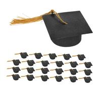 TOPPERFUN 24piezas Sombreros De Graduación con Borlas para Copas De Decoración y De Graduación Accesorios para Celebrar El