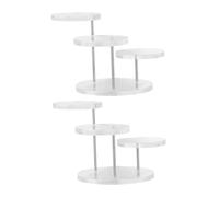 TOPPERFUN 2juegos Soporte De Exhibición De Acrílico Transparente para Joyería Torre De Exhibición para Anillos Pendientes y Figuritas Tiendas y Eventos