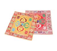 TOPPERFUN 2piezas Almohadillas de Doble Capa para Cuencos Sonoros Cojines Religiosos de Buda para Uso Meditación Tapetes Únicos para Instrumentos Tradicionales y Otros Instrumentos Antidesli