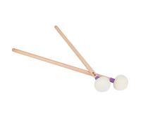 TOPPERFUN 2piezas Baquetas De Percusión De Madera Con Cabeza De Fieltro Accesorios Para Instrumentos Musicales Sonido Resistente y Rico Para Tambores y Xilófono