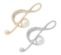TOPPERFUN 2piezas Broches de Notas Musicales Pin de Moda para Ropa Pin de Melodía Accesorios de Joyería Broche de Solapa Obsequio de Aniversario para Ella Bisutería para Mujer