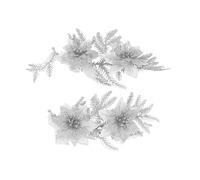 TOPPERFUN 2piezas Decoraciones para Árboles de Navidad Colgantes de Flor Simulada de Colgante Navideño para Decorar el Árbol de Navidad Fiestas de Invierno