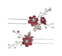 TOPPERFUN 2piezas Horquilla Para Tocado De Boda u Forma De Flores Accesorios Cabello De Novia Delicados Tocados Para Bodas Para Novias y Damas De Honor