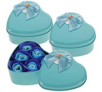 TOPPERFUN 3 Cajas de Jabón con Forma de Rosa y Diseño de Contenedor Seguro, Material Seguro, Obsequio Creativo Día Madre, 6 Flores por Caja
