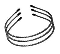 TOPPERFUN 3 Diademas Antideslizantes en Espiral y Diseño Ondulado Negras, Sencillas y Deportivas, para Hombre y Mujer en Lavado Facial y Aplicación de Mascarillas