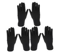 TOPPERFUN 3 Pares de Guantes Elásticos Negros de Spandex para Joyería Cómodos y Fáciles de Estirar, Ideales como Guantes de Inspección Uso Diario
