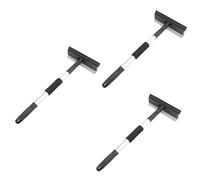 TOPPERFUN 3 Piezas Limpiador De Doble Cara Automotor Telescópico Herramienta Ventana Extendido Lluvia Escobilla De Goma Profesional Multi Interior Extensible Parabrisas Lado Acero Inoxidable