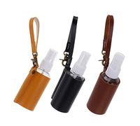 TOPPERFUN 3 Piezas Viaje con Fundas PU de Perfume y Contenedores Portátiles Rellenables para Champú Loción y Aceite de Incluye y Ligeras Prácticas para Salidas