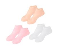 TOPPERFUN 3Pares Calcetines Hidratantes para Mujer Pack Propiedades Humectantes y Exfoliantes Colores y Nude para Pies Secos