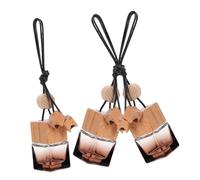 TOPPERFUN 3piezas Botellas de Aceite Esencial Vacías Botella para Coche Colgante de Aromaterapia para Interior del Vehículo