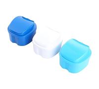 TOPPERFUN 3piezas Caja Para Dentaduras Postizas De Estuche Para Dentaduras Postizas Para Almacenamiento De Protesis Dental Casa o Viaje