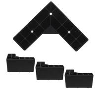 TOPPERFUN 4 Elevadores de Plástico Forma de L para Muebles Patas de Sofá y Cama Antideslizantes Color Negro Altura 75 CM Juego de 4 Piezas Soporte Resistente y Elevador para Uso