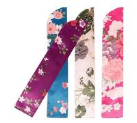 TOPPERFUN 4 Piezas Bolsa Protectora para Ventilador de Mano Estilo Japonés, Tejido Portátil y Fácil de Almacenar, Diseño Fino y Adecuado para Varias Ocasiones