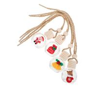 TOPPERFUN 4 Piezas Botellas de Aromaterapia para Coche Difusores Colgantes Vacíos y Rellenables Ambientadores para Salpicadero de Coche Decoración para Viajeros