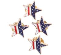 TOPPERFUN 4 Piezas Broche con Forma de Figura de Cinco Puntas en Aleación para Eventos Obsequios y Casuales Diseño Atractivo y Función Decorativa para Niñas