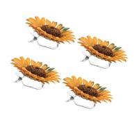 TOPPERFUN 4 Piezas Clip De Cortina Lazos De Cortina Boho Cortinas Bohemias Alzapaños De Cortina Alzapaños para Cortinas De Hojas Retenciones De Cortina En Forma De Hoja Tela De Seda Orange