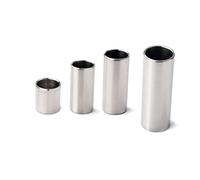 TOPPERFUN 4 Piezas Diapositiva Cromada Para Guitarra Tubo Para Dedos De Acero Slider De Cuerdas De Acero Chapado Slider Cromado Para Guitarra Blues