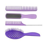 TOPPERFUN 4 piezas Peines para Masaje Capilar y Corte Peines Anti-caída con Diseño Ergonómico para Uso Salón y Hogar Color Adecuado para Tipo de Cabello