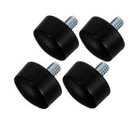 TOPPERFUN 4 Piezas Remates para Barra de Cortina Negros Tapas Redondas Clásicas para Varillas de Finiales Decorativos de Plástico y Metal Fácil Instalación para Salón Dormitorio y Oficina