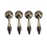 TOPPERFUN 4 Tiradores Vintage para Armario de Aleación de Zinc, Perillas Decorativas de 68 Mm, Juego de 4 Piezas para Muebles, Manijas Antideslizantes para Puertas de Cocina y Baño