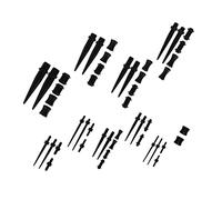 TOPPERFUN 48 Piezas Pendientes De Corazón De Acrílico Forma De Corazón Juego De Dilatadores para Orejas Piercings para Orejas y Joyería para Perforaciones