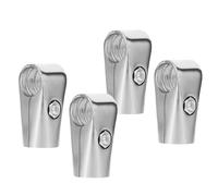 TOPPERFUN 4piezas Abrazaderas para Rieles Inoxidable Conector para Estantes y Perchero Versátil y Fácil De Instalar
