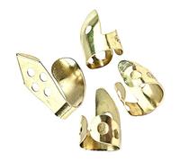 TOPPERFUN 4piezas Púas de Metal para Guitarra Unidades Púa Protectora de Dedos para Pulgar y Dedo Índice Accesorio Práctico para Tocar Concierto