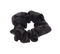TOPPERFUN 5 Coleteros Elásticos de Satén Negros para Mujer y Niña, Diseño Sencillo y Atractivo, Gomas Pelo que Sujetan y Mantienen el Cabello en Su Lugar