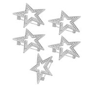 TOPPERFUN 5 Piezas Broche Estrella de Aleación Ligero con Zirconia para Mujer y Hombre Pin Decorativo de Cinco Puntas para Trajes Bufandas Abrigos y Camisas Eventos y Fiestas