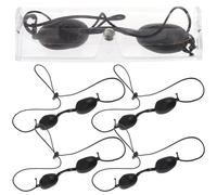 TOPPERFUN 5 Piezas Gafas De Protección Láser Para Luz Led Infrarroja Protectores Oculares Profesionales Cubierta Ocular Luz Led Parche Ocular De Seguridad Para Terapia De