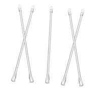 TOPPERFUN 5 Piezas Varilla giratoria de Tirante Curtain Rod Curtain Pole Palo Ciego Largo Varita de inclinación ciega Palo para persiana de Ventana Barra ciega Transparente con Gancho Parte