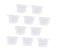 TOPPERFUN 500 piezas Kit de Tapas de Tinta Blancas para Pigmentos Contenedores Desechables para Maquillaje Permanente de Cejas y Pestañas Fácil de Usar y Limpiar